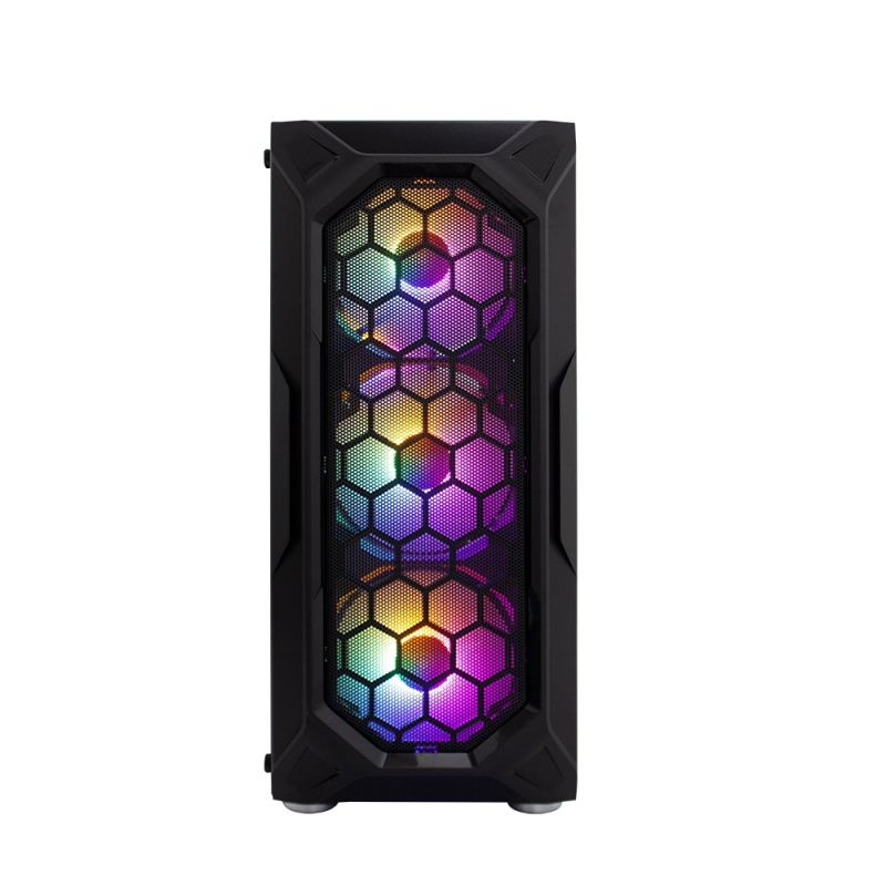 1STPLAYER Корпус FIREBASE X6   ATX  tempered glass   3x140mm & 1x120mm LED fans inc.   X6-3G6P-1G6