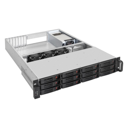 Фото  Exegate EX293404RUS Серверный корпус ExeGate Pro 2U660-HS12 <RM 19", высота 2U, глубина 660, БП 2U-600ADS, 12xHotSwap>