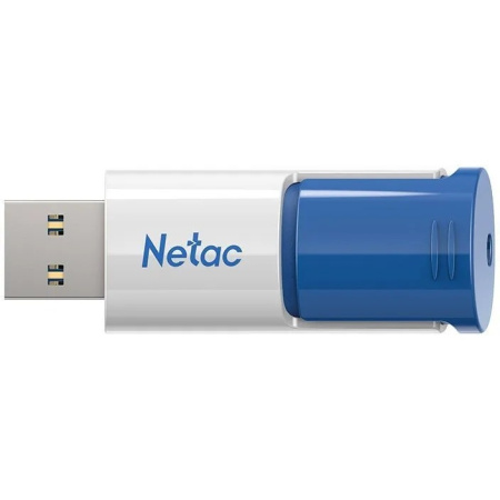 Netac USB Drive 512GB U182 Blue  <NT03U182N-512G-30BL>  USB3.0  сдвижной корпус  пластиковая бело-си