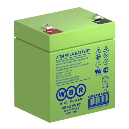WBR Батарея HR1221W F2 (12V 5Ah) клеммы F2
