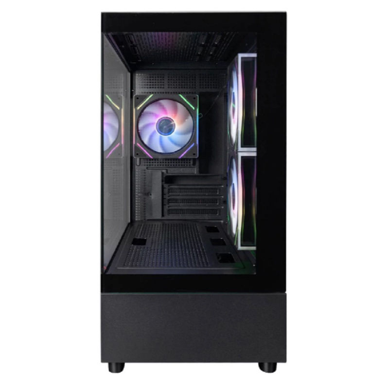 Фото  1STPLAYER MIKU Mi5 ARGB Black / mATX / 3x120mm ARGB fans / Mi5-BK-2FC7R-1FC7