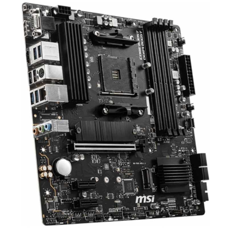 Фото  MSI B550M PRO-VDH Soc-AM4 AMD B550 4xDDR4 mATX AC`97 8ch(7.1) GbLAN RAID+VGA+HDMI+DP