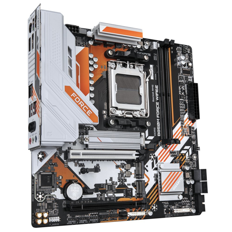 Фото  Gigabyte B850M FORCE WF6E {SocketAM5 AMD B850 2xDDR5 mATX AC`97 8ch(7.1) 2.5Gg RAID+HDMI+DP}