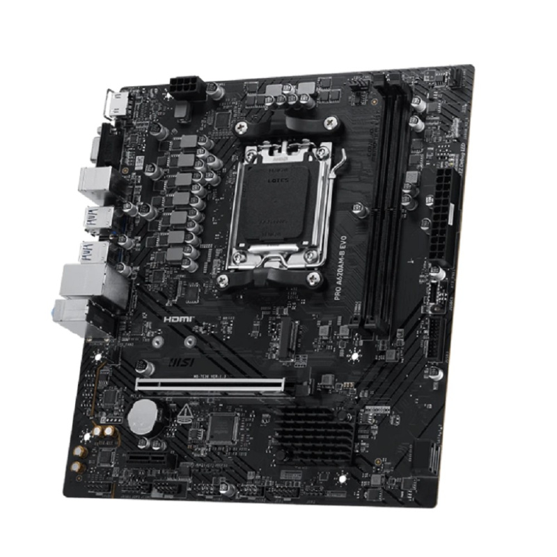 Фото  MSI PRO A620AM-B EVO Socket AM5 AMD A620A 2xDDR5 mATX AC`97 8ch(7.1) 2.5Gg RAID+VGA+HDMI