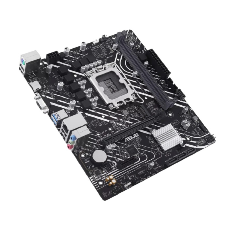 Фото  ASUS PRIME H610M-K ARGB (Socket 1700, mATX, 2xDDR5(96GB), VGA/HDMI 2.1, 1xPCIe 4.0x16/1xPCIe 3.0, 1xLAN, 4xSATA 6Gb/s, 1xM.2, 2xUSB 3.2, 4xUSB 2.0, 1x