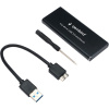 Фото  Gembird EEM2-SATA-1 Внешний корпус USB 3.0 для M2 SATA порт MicroB, металл, черный