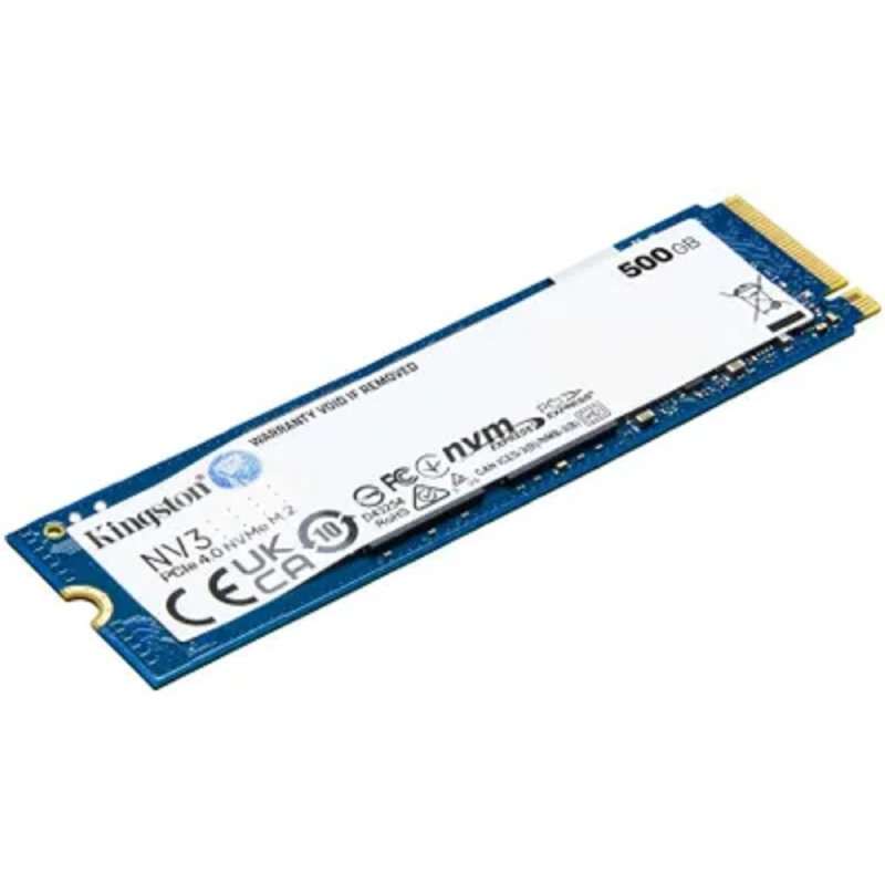 Фото  Kingston SSD NV3, 500GB, M.2(22x80mm), NVMe, PCIe 4.0 x4, 3D TLC SNV3S/500G
