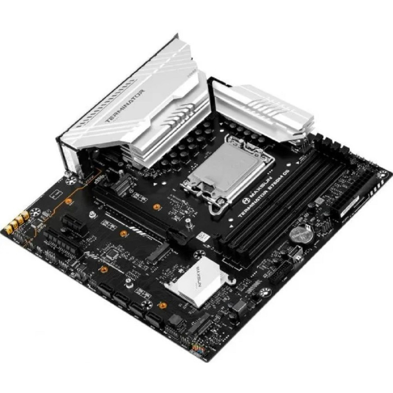 Фото  MAXSUN MS-Terminator B760M D5 (Socket 1700, mATX, 4*DDR5, DP/HDMI, 4*SATA3, 3*M.2, 1xPCI-E x16 /1xPCI-E x4, 6*USB 2.0,  2*USB 3.2 Gen1, LAN 1*2.5G, RT