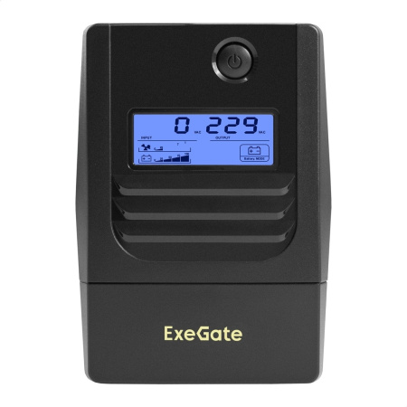 Фото  Exegate EX299636RUS ИБП ExeGate Smart LB-500.LCD.AVR.4C13 (500VA/300W, LCD, AVR, 4*C13, батарея 12V 4.5Ah, Black)