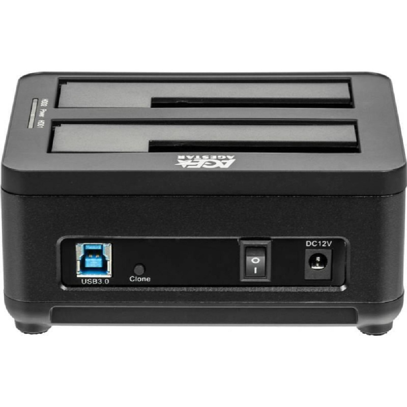 Фото  AgeStar 3UBT8 black Док-станция для HDD AgeStar 3UBT8 SATA III пластик/алюминий черный 2.5"/3.5"