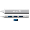 Фото  Exegate EX298168RUS USB-Хаб (концентратор) 4-в-1 ExeGate DUB-3213C (кабель-адаптер USB3.0 Type-C --> 3xUSB2.0, 1xUSB3.0, Plug&Play, Серебристый)