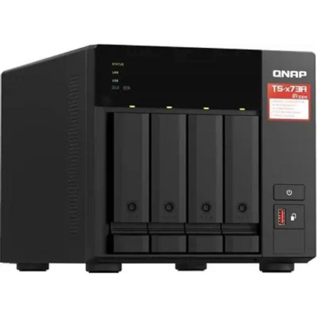 Фото  QNAP TS-473A-8G Сетевое хранилище NAS 4-bay настольный Ryzen V1500B