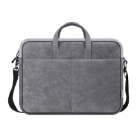 Фото  Defender Сумка для ноутбука Solid  15.6" PU кожа, серый, карман (26088)			