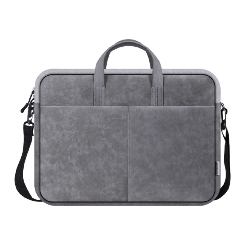 Фото  Defender Сумка для ноутбука Solid  15.6" PU кожа, серый, карман (26088)			