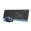 Фото  Комплект (клавиатура+мышь) A4TECH Fstyler FG1035, USB, беспроводной, черный [fg1035 navy blue]