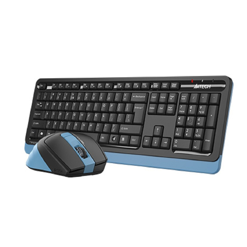 Фото  Комплект (клавиатура+мышь) A4TECH Fstyler FG1035, USB, беспроводной, черный [fg1035 navy blue]
