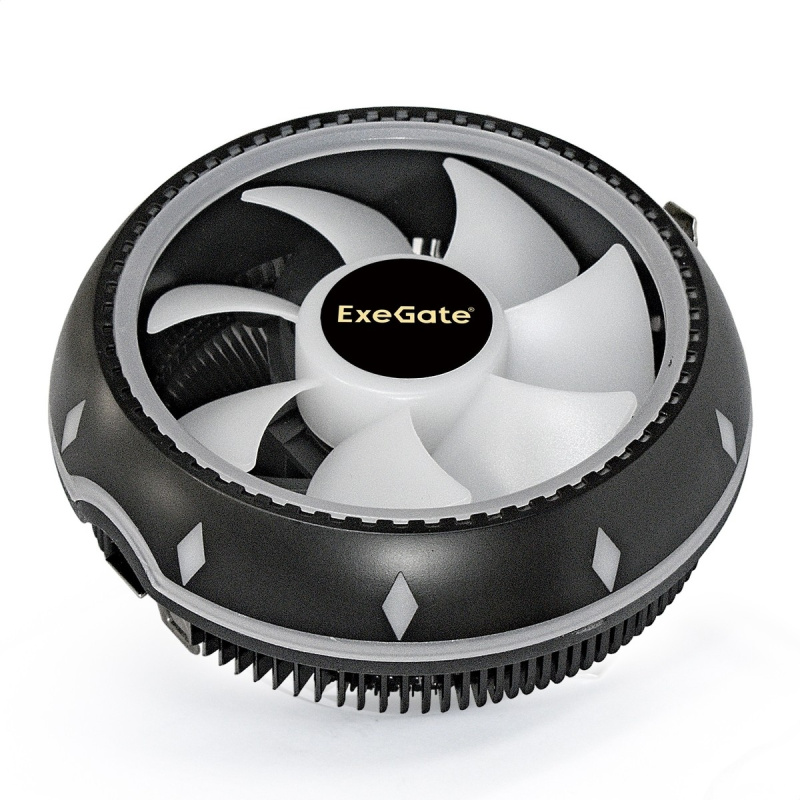 Фото  Exegate EX286156RUS Кулер ExeGate Dark Magic EE126M-PWM.RGB (Al black coating, LGA775/1150/1151/1155/1156/1200/1700/AM2/AM2+/AM3/AM3+/AM4/FM1/FM2/754/