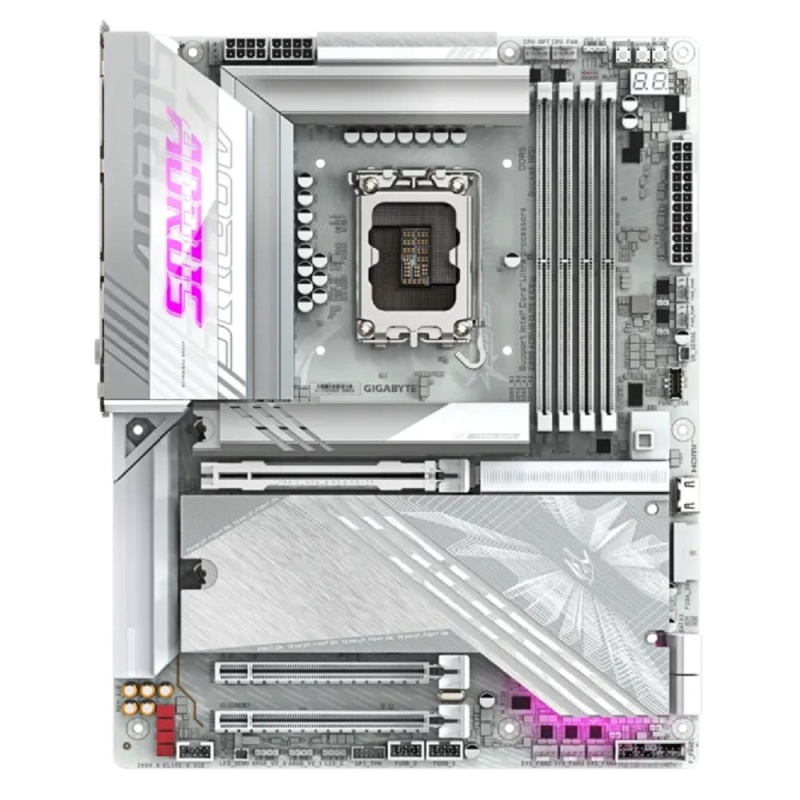 Фото  Gigabyte Z890 AORUS ELITE X ICE {Socket 1851, Intel®Z890, 4xDDR5-6400, 3xPCI-Ex16, 4xSATA3}