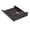 Exegate EX283578RUS Планка USB на переднюю панель ExeGate U3H-621, 3,5", 2*USB3.0+1*TypeC+1*SD+TF card, черная, металл, подсоединение к мат. плате