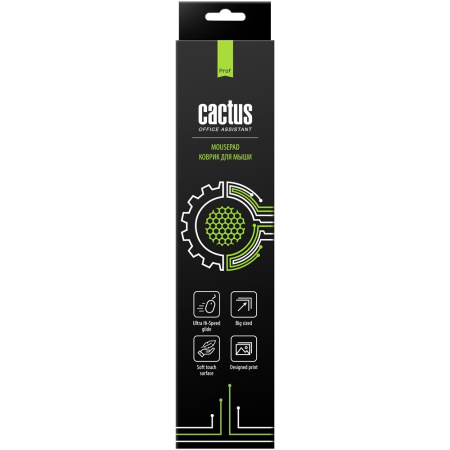 Фото  Коврик для мыши Cactus Black 900x400x2мм (CS-MPC-PRO02ХXL)