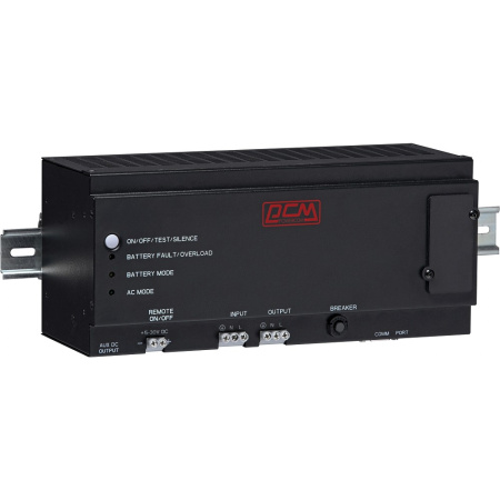 Фото  PowerCom DRU-1000 ИБП {OffLine, 1000VA/600W, крепление на DIN-рейку}