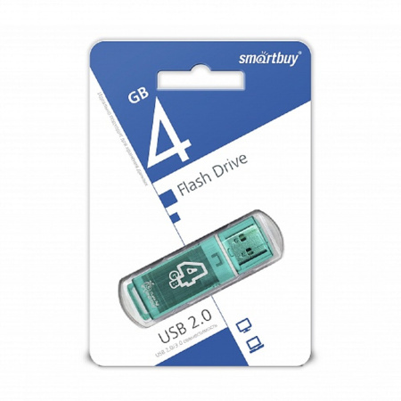 Фото  Smartbuy USB Drive 4GB Glossy series Green (SB4GBGS-G)