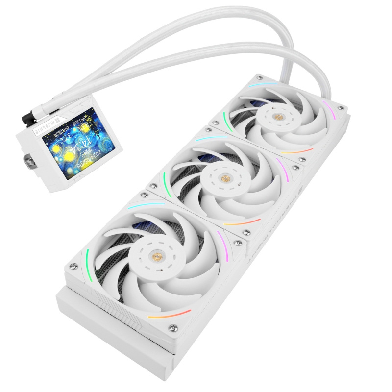 Фото  Thermalright Система водяного охлаждения Mjolnir Vision 360 ARGB White / 3x120mm ARGB PWM Fans / TRMV360AW