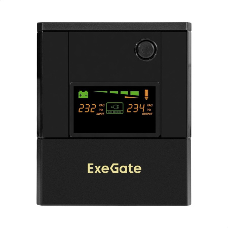 Фото  Exegate EX299950RUS ИБП ExeGate SpecialPro Smart LLB-1000.LCD.AVR.4SH (1000VA/700W, LCD, AVR, 4*EU/Тип F(Schuko), батарея 12V 7.2Ah - 2 шт., металличе