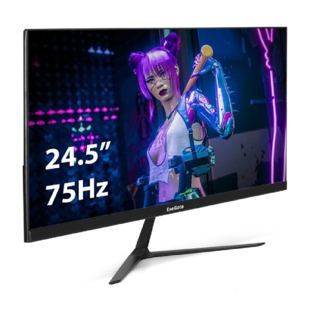 LCD ExeGate 24.5" EH1500A SmartView черный {IPS 1920x1080 75Hz 5ms 250cd 1000:1 178 178 D-Sub HDMI D