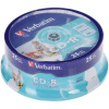 Фото  Verbatim  Диски CD-R 25 шт.   Printable InkJet, 52-x 700Mb, Cake Box (43439)
