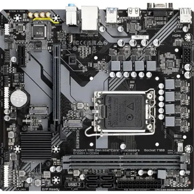 Фото  Gigabyte B760M H DDR4 {Soc-1700, Intel B760, mATX, Ret}