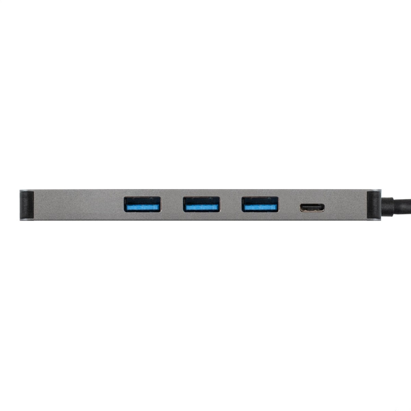Фото  Exegate EX293984RUS Док-станция ExeGate DUB-31C/PD/H (кабель-адаптер USB Type-C --> 3xUSB3.0 + PD 60W + HDMI 4K@30Hz, Plug&Play, серый)