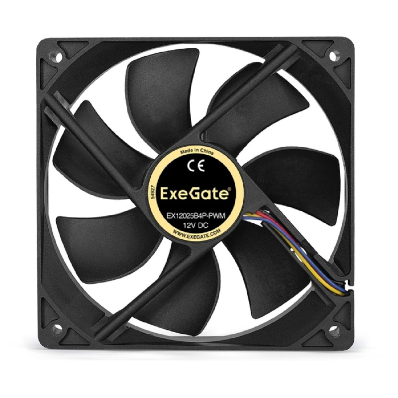 Фото  Exegate EX283391RUS Вентилятор ExeGate E12025B4P-PWM, 120x120x25 мм, двойной шарикоподшипник, 4pin, PWM, 22dBA