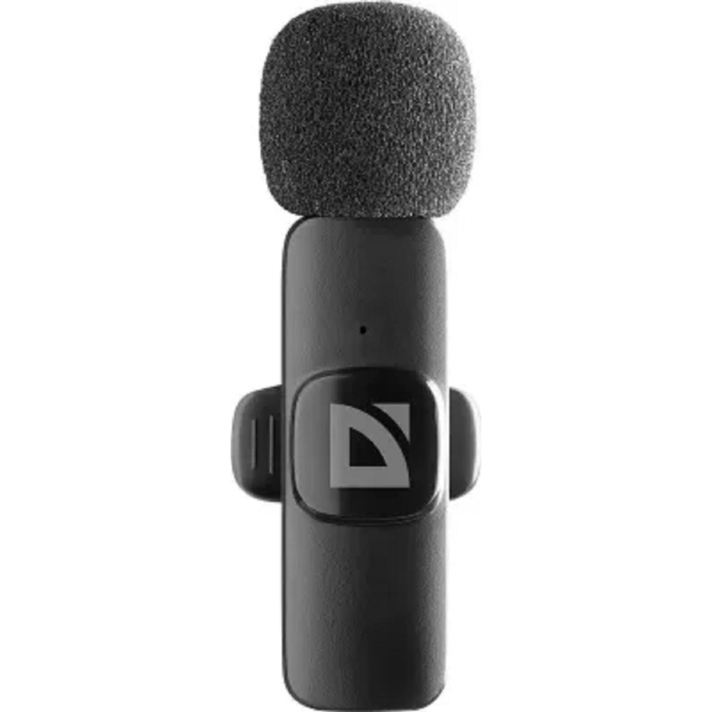 Фото  Defender Петличный микрофон Talky-137 wrls, черный, на прищепке, 1шт [64137]