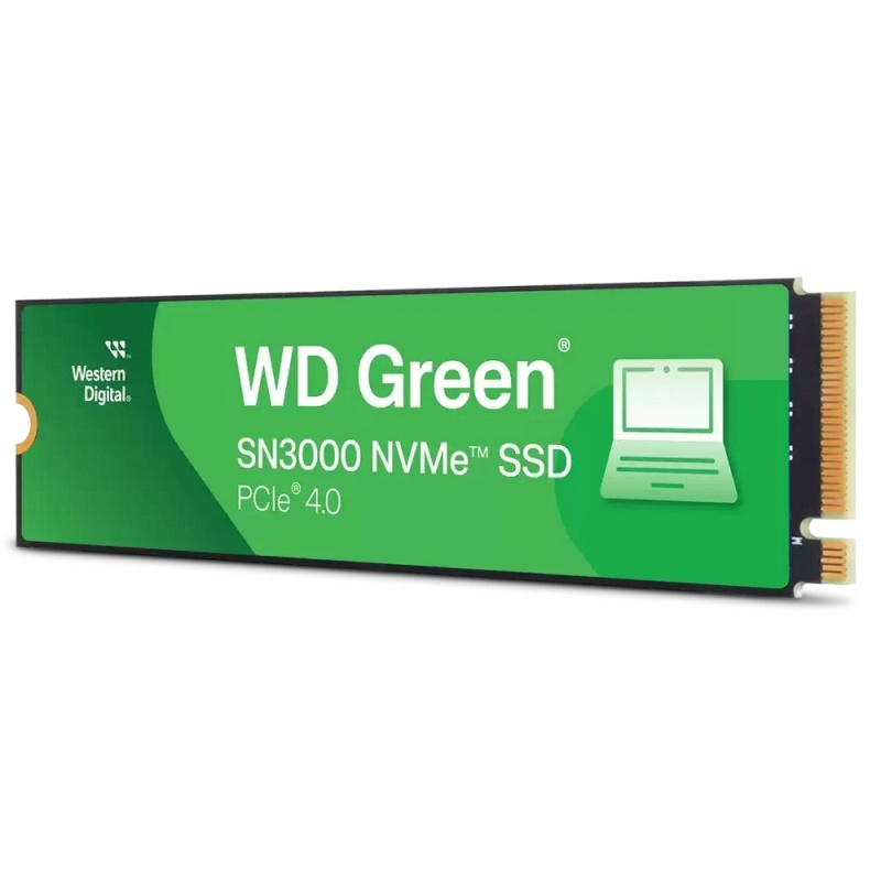Фото  WD SSD 500GB WD Green SN3000, PCI-E 4.0 x4 M.2 2280, [R/W - 5000/4100 MB/s]