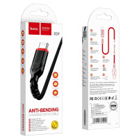 Фото  HOCO X59/ USB кабель Type-C/ 1m/ 2.4A/ Нейлон/ Black