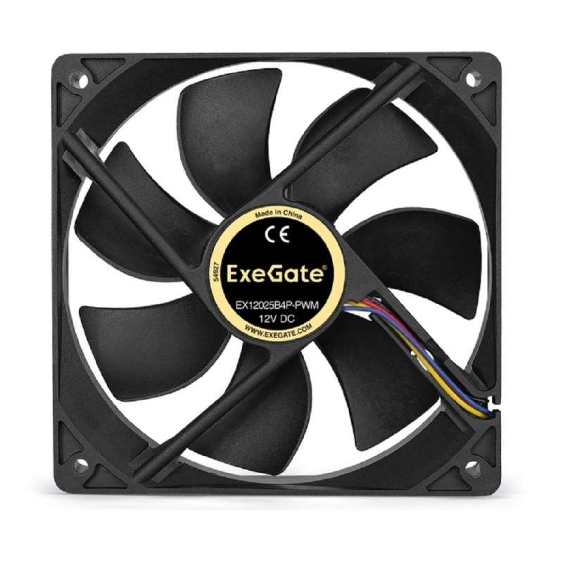 Фото  Exegate EX283391RUS Вентилятор ExeGate E12025B4P-PWM, 120x120x25 мм, двойной шарикоподшипник, 4pin, PWM, 22dBA