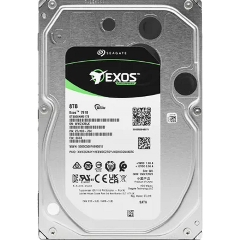Фото  8TB Seagate Exos 7E10 (ST8000NM017B) {SATA 6Gb/s, 7200 rpm, 256mb buffer, 3.5"}