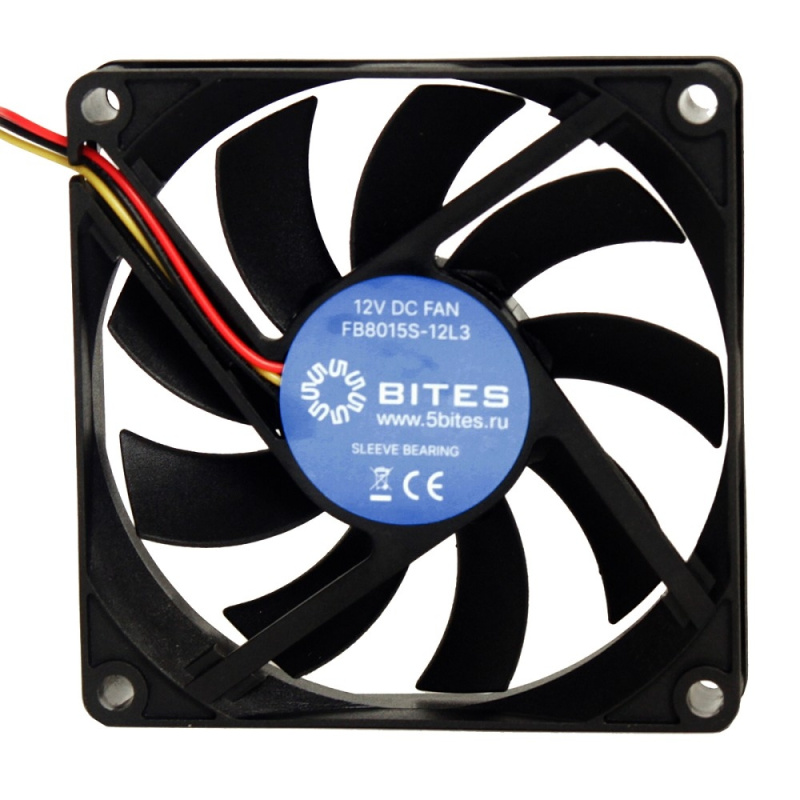 5bites Вентилятор FB8015S-12L3 80X15   SLEEVE   2000RPM   3P