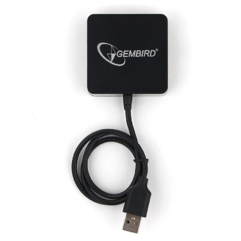 Фото  Gembird Разветвитель USB3.1 4xUSB, с доп.питанием (порт Type-C), кабель Type-C 19см, черный, коробка (UHB-C424)
