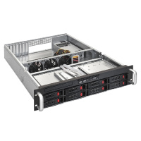 Фото  Exegate EX281289RUS Серверный корпус ExeGate Pro 2U550-HS08 <RM 19", высота 2U, глуб 550, БП 1U-500ADS, 8xHotSwap, USB>