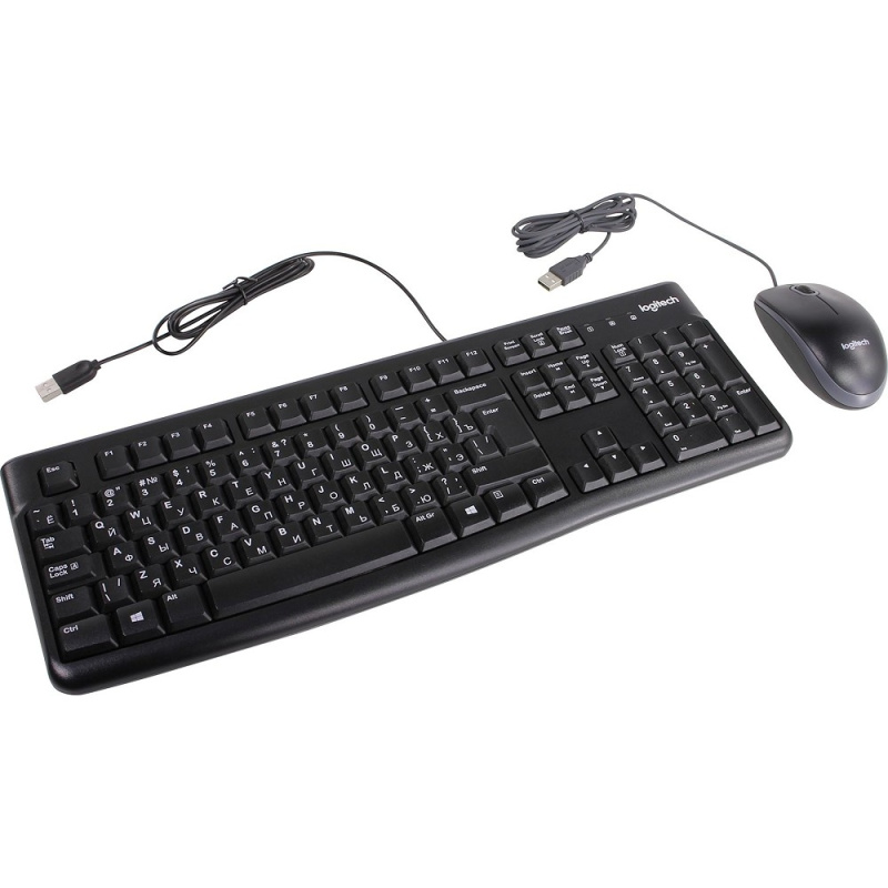 Фото  920-002561 Logitech Клавиатура + мышь Desktop MK120 USB оригинальная заводская гравировка RU/LAT