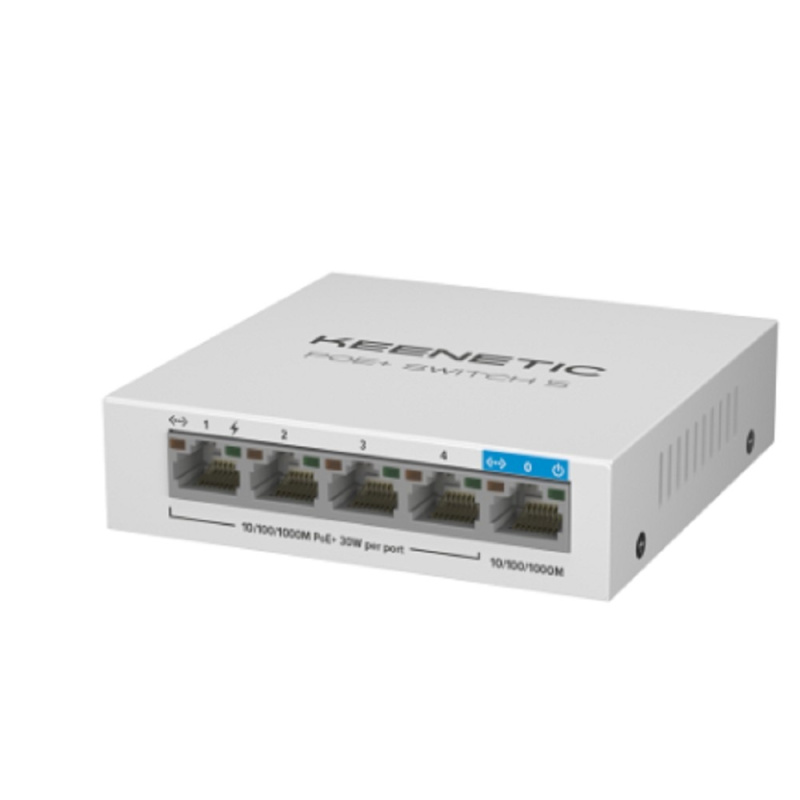 Keenetic POE+ SWITCH 5 (KN-4610) 5-портовый гигабитный коммутатор с 4 портами PoE+ и бюджетом мощнос