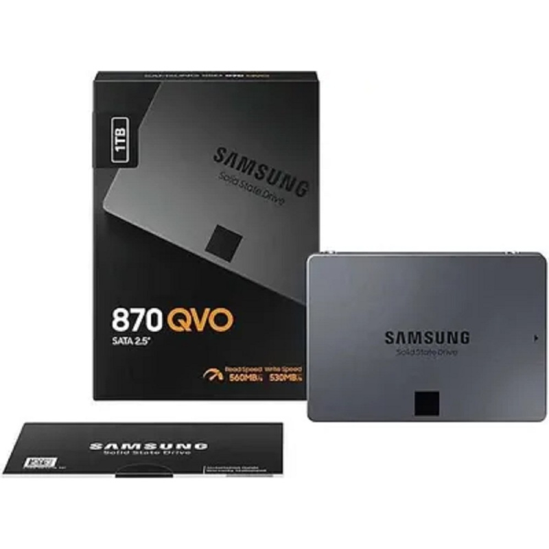 Фото  Samsung SSD 1Tb 870 QVO Series MZ-77Q1T0BW {SATA3.0, 7mm,  V-NAND 4-bit MLC, MKX}