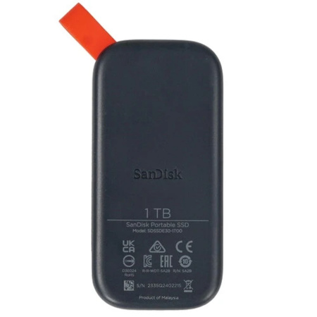 Фото  SanDisk Portable SSD 1TB- up to 800MB/s Read Speed USB 3.2 Gen2 (3.1 Gen2)