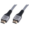 Фото  Cablexpert Кабель HDMI 19M/19M, v2.2, 16K, медь, тройной экран, нейлон, 2м, серый, коробка (CCP-HDMI16K-2M)