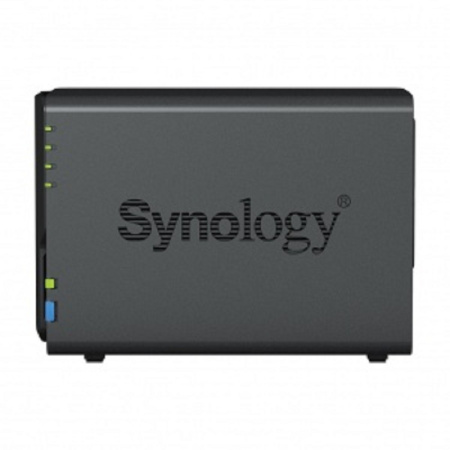 Фото  Synology DS223 Сетевое хранилище NAS, слоты 2x2.5"/3.5" SATA3, 1x1 Гбит/с, 3xUSB 3.X, Realtek RTD1619B/4x1.7 ГГц, DDR4 2Gb, 60W вилка UK/HK 3-pin