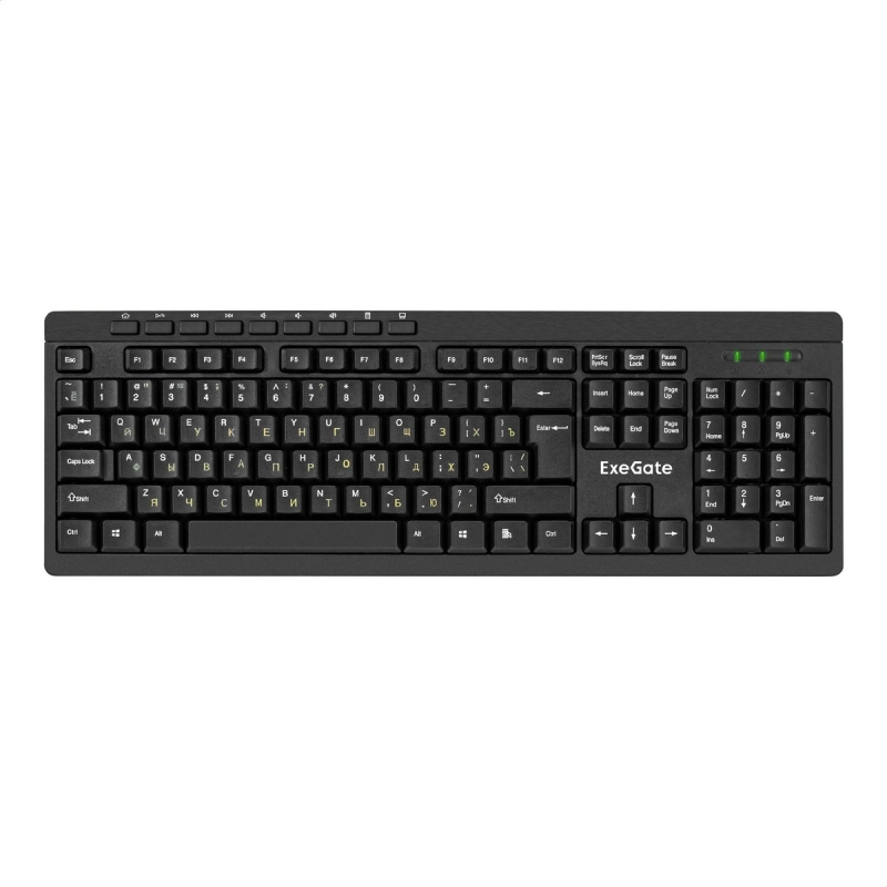 Фото  Exegate EX298904RUS Комплект беспроводной ExeGate Professional Standard Combo MK260 (клавиатура мультимедийная полноразмерная влагозащищенная 113кл. +