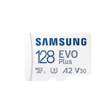 Фото  Micro SecureDigital 128GB Samsung Class 10 Evo Plus A2 V30 UHS-I  (R/W  90/160 MB/s) + SD адаптер [MB-MC128SA/APC/KR]