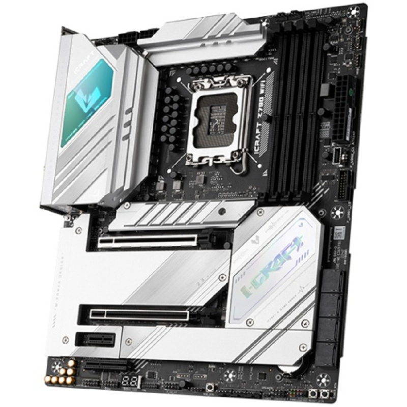 Фото  MAXSUN MS-iCraft Z790 WIFI V1/V2 (Socket 1700, ATX, 4xDDR5, HDMI/DP, 4*SATA3, 4*M.2, 1xPCI-E 16x/2*PCIEx4/1*PCIEx1, 4*USB 2.0, 4*USB 3.2 Gen1, 1*TypeC